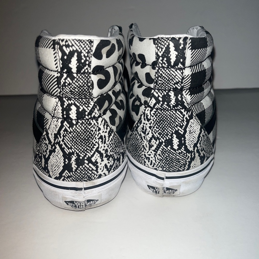 VANS High Top Black/White Multi Suede/Canvas Bloggers Sneaker Shoes 7.5